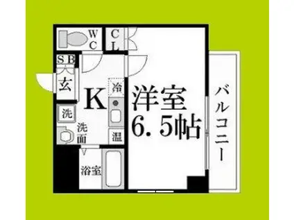 みおつくし堂島(1K/5階)の間取り写真