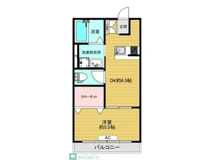 リファレンス愛宕(1DK/4階)の間取り写真