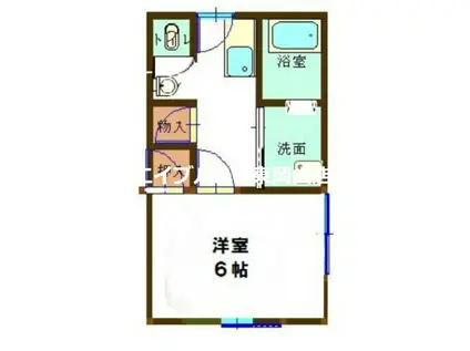 中嶋アパート(1K/2階)の間取り写真