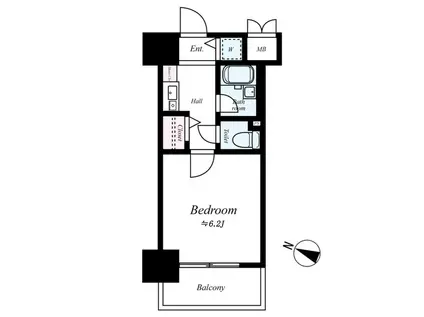 パラシオ塚本II2号棟(1K/7階)の間取り写真