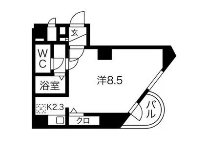 ベルヴィコート豊平IV(1K/5階)の間取り写真