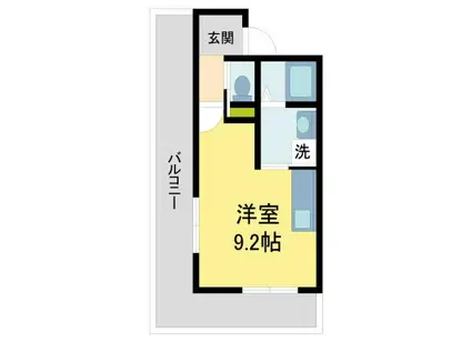 リブレメゾン西宮北口(ワンルーム/3階)の間取り写真