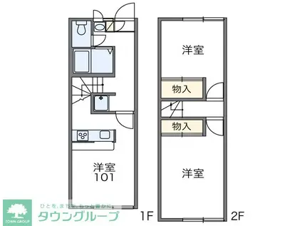 レオパレススイートカシオペア(2DK/1階)の間取り写真