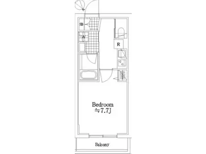 ハーモニーレジデンス池袋メトロゲート(1K/3階)の間取り写真