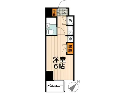 ドルチェ日暮里(ワンルーム/3階)の間取り写真