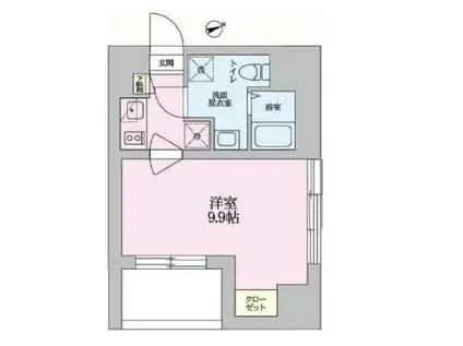 V-MUSIC中野(1K/8階)の間取り写真