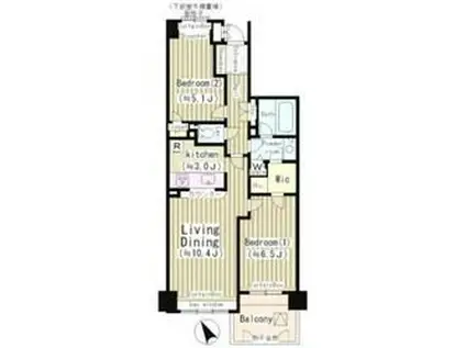 上北沢五丁目パーク・ホームズ(2LDK/4階)の間取り写真