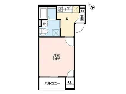 ディアマン東尻池(1K/3階)の間取り写真