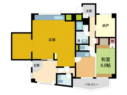 メゾンメット(2DK/1階)の間取り写真