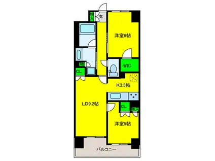 ザ・大阪レジデンス備後町(2LDK/7階)の間取り写真