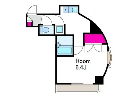 エクセリア白金高輪(1K/5階)の間取り写真