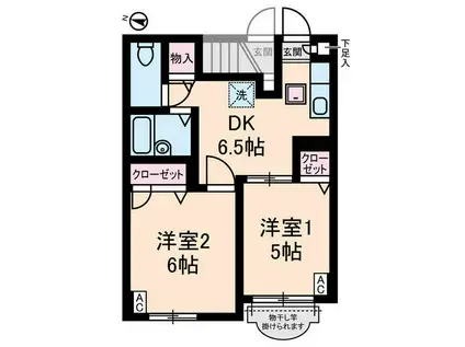 LENIHEIM(2DK/1階)の間取り写真