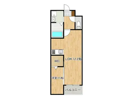 LIFEFIELD久留米(1LDK/5階)の間取り写真