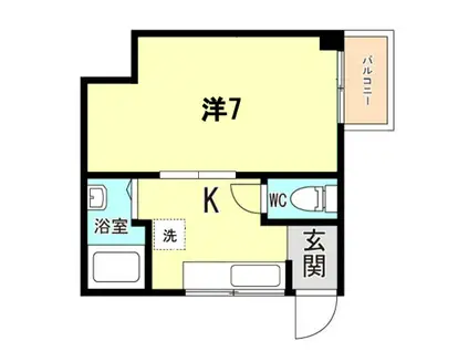 フクヤマンション(1K/4階)の間取り写真
