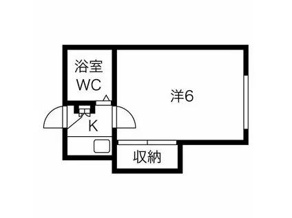 パレス桜(1K/1階)の間取り写真