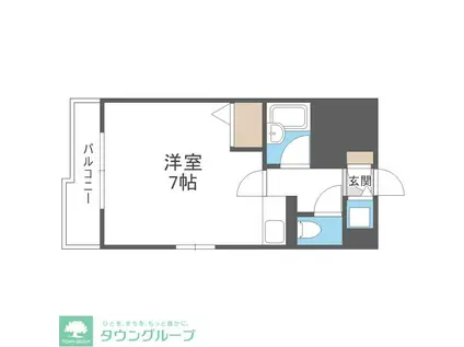 ライオンズマンション六本松第3(ワンルーム/11階)の間取り写真