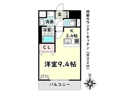 アンナマリー大喜(ワンルーム/8階)の間取り写真