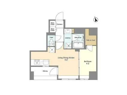 MODIER GINZA イースト(1LDK/5階)の間取り写真