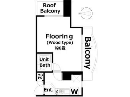 ライオンズマンション上石神井第2(1K/5階)の間取り写真