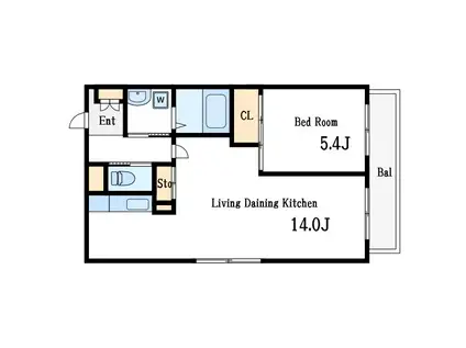 タザワマンション(1LDK/3階)の間取り写真