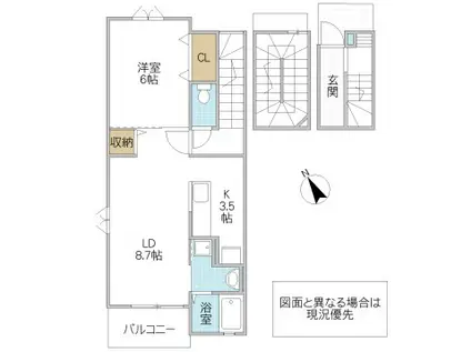 ブリーズガーデンI(1LDK/3階)の間取り写真