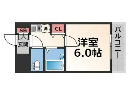 PS HIGASHI OSAKA(1K/6階)の間取り写真