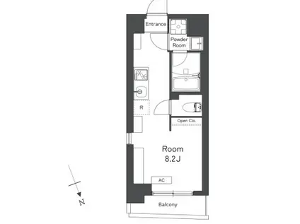 レキシントン・スクエア曙橋(1LK/2階)の間取り写真
