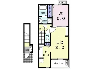 湘南新宿ライン高海 本庄駅 徒歩18分 2階建 築9年(1LDK/2階)の間取り写真