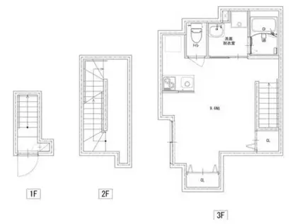 ソルナクレイシア下北沢(ワンルーム/3階)の間取り写真