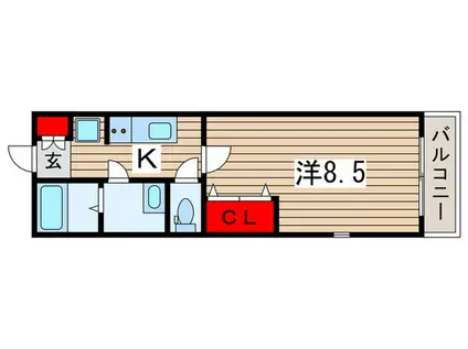 コーポ悠久(1K/1階)の間取り写真