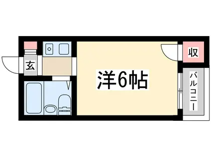 アーバンコート十三(1K/4階)の間取り写真