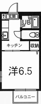 ラディアンス(1K/1階)の間取り写真