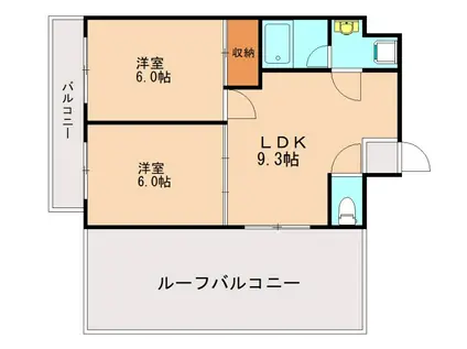 サンシャイン21(2LDK/5階)の間取り写真