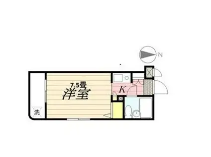 メゾン ド シャンテ(ワンルーム/2階)の間取り写真