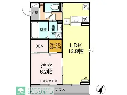 プレミアコートII(1SLDK/3階)の間取り写真