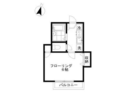 グリーンハイム菊名(1K/2階)の間取り写真