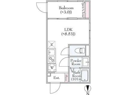 LUXIS柳沢(1LDK/3階)の間取り写真