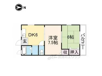 プレアール南住吉(2DK/2階)の間取り写真