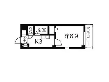 アイリス・コート(1K/3階)の間取り写真