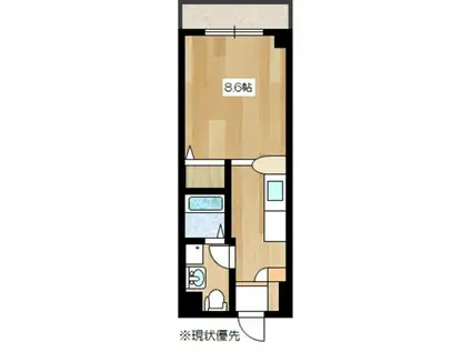 シーザスマンション(ワンルーム/2階)の間取り写真