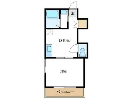 BELLE-VUE LE VENT(1DK/2階)の間取り写真