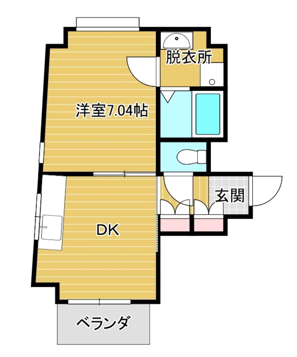 リバティープラザ柏町503(1DK/5階)の間取り写真