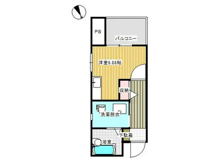 牛久中央ビル(1K/3階)の間取り写真