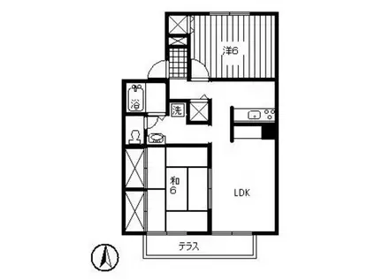 セジュール大島(2LDK/2階)の間取り写真