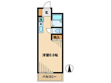 コージーハウス(1K/2階)の間取り写真