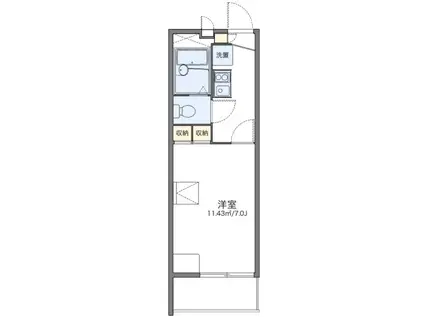 レオパレスエスペランサ(1K/2階)の間取り写真