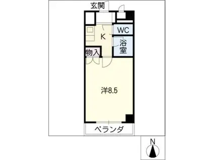 レジデンス尾州(1K/3階)の間取り写真