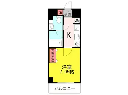 ビボ・クラベール(1K/3階)の間取り写真