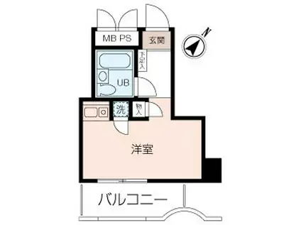 ライオンズマンション横浜大通公園第3(ワンルーム/7階)の間取り写真
