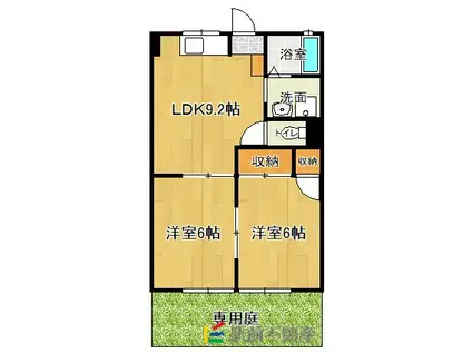 セフィラ樋口(2LDK/1階)の間取り写真